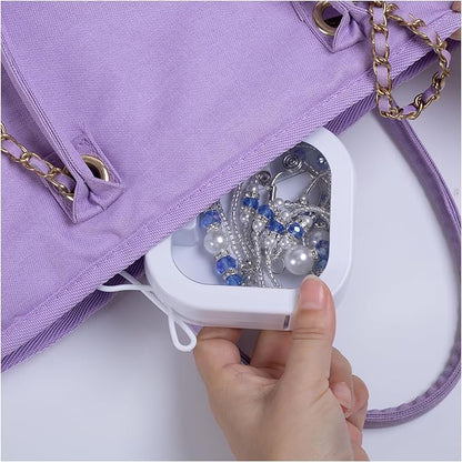 3 Pcs 3.74 * 3.74 * 1.18 in White Portable Hair Tie Organizer, Travel Hair Accessories Organizer Storage Boxes Portable Holder, Bathroom Cotton Swab Dispenser for Women/Mom