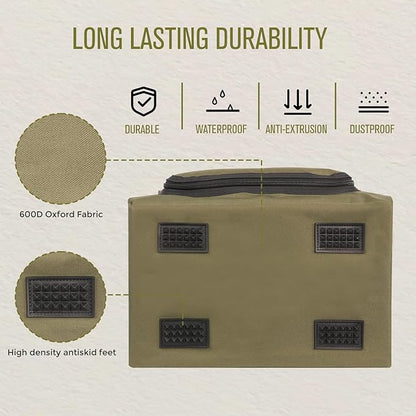 SCAVATA Large Hat Bag for Baseball Caps, Hat Organizer Bag for Traveling & Storing Snapback Cap, Portable Hat Carrier Holder Case for 20-24 Caps (Armygreen)