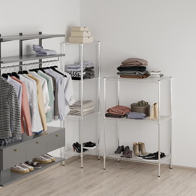 21" Deep x 36" Wide x 54" Height Wire Shelving Kit | 3-Tier | NSF Commercial Storage Rack Unit