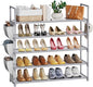 VILICK Shoe Rack for Closet Shoe Organizer Space Saver Storage for 20-25 Pair Shoe Shelf with Hook and Side Pocket Free Standing 5 Tier Shoe Rack Organizer for Entryway,Small Spaces, Grey