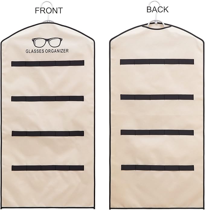 TRIUMPH VISION Hanging Sunglasses Organizers Eyeglasses Holder Stand, 40 Slots Eyeglass Case Eyewear Wall Organizer Multiple Eyeglasses Storage Sunglass Wall Mount Glasses Case Foldable Travel