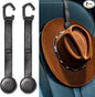 2 Pack Cowboy Hat Hanger for Car, Magnetic Hat Holder for Truck, Jeep, SUV, Headrest Hook Organizer for Caps, Keys, Sunglasses, Bags (Black) (2)