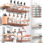 NESOMI Shower Caddy Adhesive Shower Organizer 8-Pack, Rustproof Stainless Steel Bathroom Shelves, Large Capacity No-Drill Rack Storage Accessories with Soap Dish Toothbrush Holder Hooks