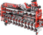 49.8" W Large Power Tool Organizer Wall Mount, Heavy Duty Tool Organizer with 14 cordless Drill Holder, 4 Layers Garage Organization and Storage Rack, Tool Rack for Garage Workshop, Red