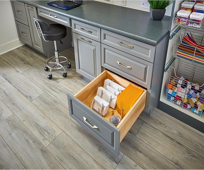 Rev-A-Shelf Kitchen Cabinet Drawer Storage Organizer for Pot and Pan Lid Storage, For 4DPS & 4DPBG Interior Peg Boards, Hold 6 Lids, Chrome, 5DLD-1-CR
