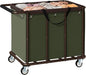 FAVOOSTY 470L Heavy Duty Commercial Laundry Cart with Wheels,Industrial Rolling Laundry Hamper, Extra Large Laundry Basket, Metal Frame for Hotel/Hospital/Home, 440lbs (Green)