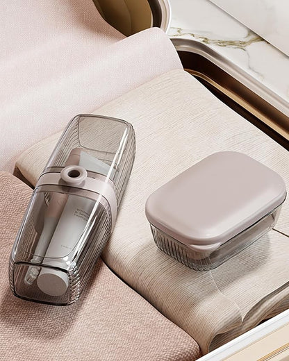 Doter Travel Soap Case, Leakproof Soap Container with Lid, Portable Bar Soap Holder for Traveling, Transparently Soap Dishes for Bathroom, Shower, Gym, School, Camping, Vacation, Outdoor