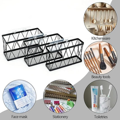 Pots and Pans Organizer Under Cabinet 3-Pack Iron Pot Lid Organizer Inside Cabinet Heavy Duty Cookware Rack Adjustable Lid Organizers Sturdy Metal Storage System for Kitchen Pantry Organization