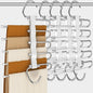 Pants Hangers Stainless Steel Hook Strong, 4 Pack, Closet Organizers and Storage, Space Saving Hangers for Jeans Trousers Clothes-Dorm Essential Apartment Must Have