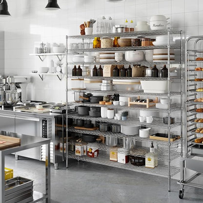 18" Deep x 72" Wide x 86" Height Wire Shelving Kit | 10-Tier | NSF Commercial Storage Rack Unit