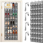 Over the Door Shoe Organizer with 40 Large Pockets, Multi-Purpose Storage for Shoe and Accessories, Durable Fabric with Adjustable Hooks for Home Closet Bedroom Entryway-Grey