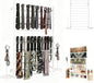12 Layers 80cm White Wall Display Stand Wrapping Paper Ribbon Organizer Tie Scarf Rack Belt Towel Holder Spool Hijab Stand Metal Shelving for Home, Retail Stores, Flower Shop, Studio, Sewing