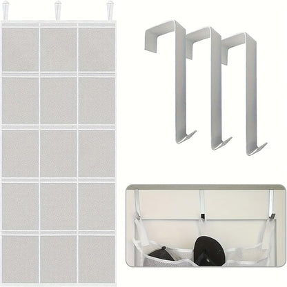 Large Mesh Over-the-Door Organizer – 15-Pocket Hanging Storage for Cruise, Home, Closet, or Bathroom (24"x60")