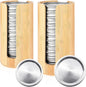 2 Pack Mason Jar Lid Organizer, Bamboo Lid Holder for Wide & Regular Mouth Canning Lids & Rings, Compact Space-Saving Rack for Kitchen Countertop & Cabinet, Holds 10–12 Lids