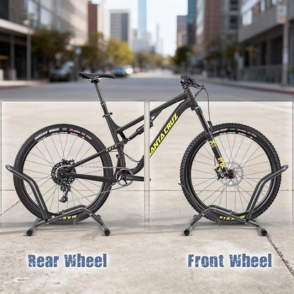 Bike Floor Stand for Mountain MTB & Road Bicycles 23c-4.0 inch Wide Tire 20-29 inch Tire Indoor Outdoor Bike Rack Bicycle Floor Stand (Gray(2 Pack))