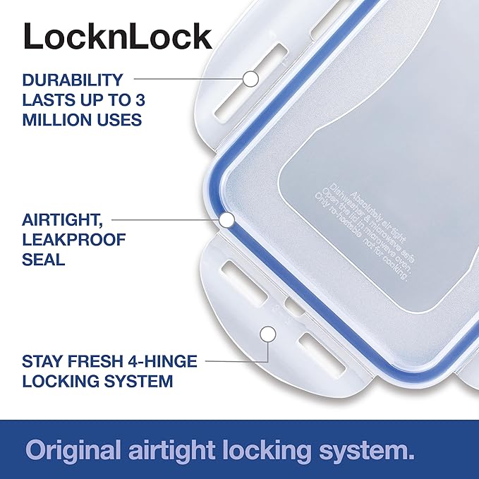 Lock & Lock Bulk Storage Bins Food Storage Container with Wheels (50.72-Cup)