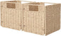 YAHUAN Foldable Paper Rope Storage Cubes 9X9 Hand Woven Wicker Storage Bins Square Basket Storage Baskets for Shelves (Paper rope 2-pack)