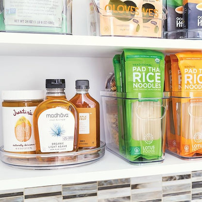 iDesign 9-Inch Lazy Susan Organizer - Small Lazy Susan Turntable for Cabinet or Pantry, Clear
