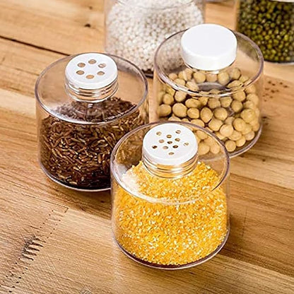 Gavigain 6-Piece Stackable Spice Jars Spice Storage Spice Tower Clear Spice Bottles Kitchen Organizer Spice Pot for Home Cooking
