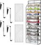 Kotkn Over The Door Shoe Organizer with 12 Large Breathable Pockets - Durable Hanging Storage for the Entire Family's Shoes (White)