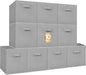 STORAGE MANIAC Storage Cubes, 13 Inch Collapsible Storage Bins with Handles, 10 Pack Fabric Foldable Bins for Organization, Durable Storage Bins for Closet, Shelves, Offices, Toys, 10-Pack Grey