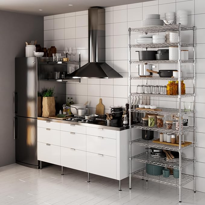 18" Deep x 30" Wide x 86" Height Wire Shelving Kit | 10-Tier | NSF Commercial Storage Rack Unit