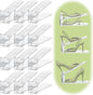 12 Pack Shoe Slots Organizer for Closet, Adjustable Shoe Stackers for a Pair of Shoes Shoe Rack Storage Shoe Space Saver 50% Shoe Shelf Display Holder for Closet