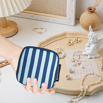 Travel Jewelry Case Small Jewelry Organizer Purse Jewelry Bag Women Jewelry Purse Double Layers for Bracelet Rings Earring Necklace