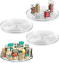 iDesign Plastic 14.5-Inch Round Lazy Susan Organizer for Kitchen or Pantry Storage - Set of 4 - Clear
