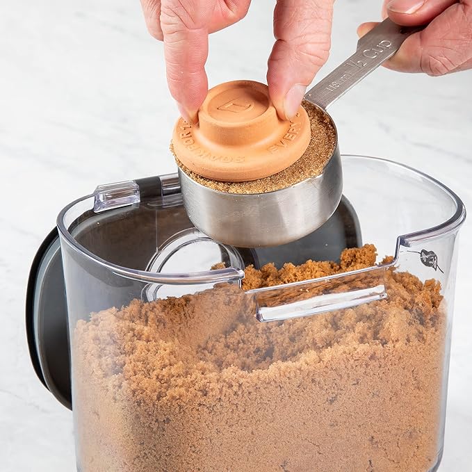 ProKeeper+ by Progressive International Clear Plastic Airtight Food Baker's Kitchen Storage Organization Container Canister Set with Magnetic Accessories (Brown Sugar 1.4-Quart)