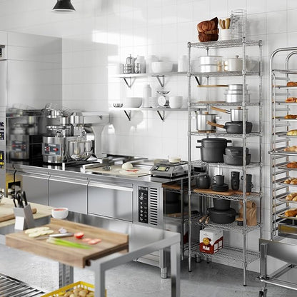 14" Deep x 24" Wide x 86" Height Wire Shelving Kit | 8-Tier | NSF Commercial Storage Rack Unit
