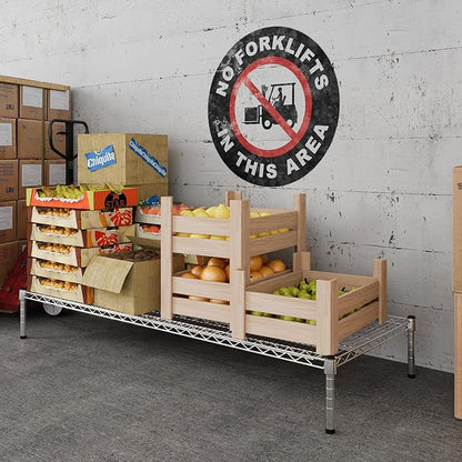 24" Deep x 60" Wide x 8" Height Wire Shelving Kit | 1-Tier | NSF Commercial Storage Rack Unit