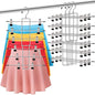 3 Pack Pants-Hangers-Space-Saving,6 Tier-Closet-Organizers-and-Storage Skirt Hangers with Clips,Closet-Organizer-Clothes-Organization-and-Storage Jeans Scarf Hangers,College-Dorm-Room-Essentials Decor