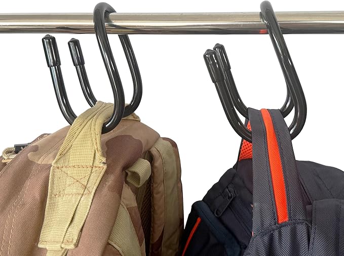 YYST Handbag Backpack Purse Hanger Hook Over The Closet Rod for Scarves, Men's Ties, Women's Shawls, Belts, Handbags, Wristlets, Purses, Bags,Backpacks, Satchels,etc (2)