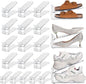 TOPNEW Shoe Slots Organizer for Closet 20 Pack Adjustable Level Shoe Stacker Holder Organization Double Layer Storage Space Saving Shoe Rack Organizer for Closet (Transparent)