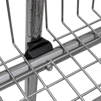 Household Essentials 6028-1 Rolling Laundry Cart with Hanging Bar - Chrome Finish, STORAGE, Metallic