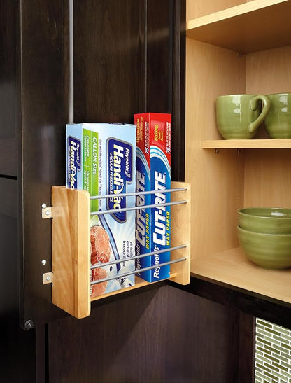 Rev-A-Shelf Wood Foil/Wrap Cabinet Door Organizer