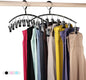 Legging Organizer for Closet,2 Pack Drying Rack with 20 Clips,Metal Yoga Pants Hangers,Windproof Clothes Hangers for Socks,Bras,Baby Clothes,Underwear-Space Saving,Indoor Outdoor Use (Black)