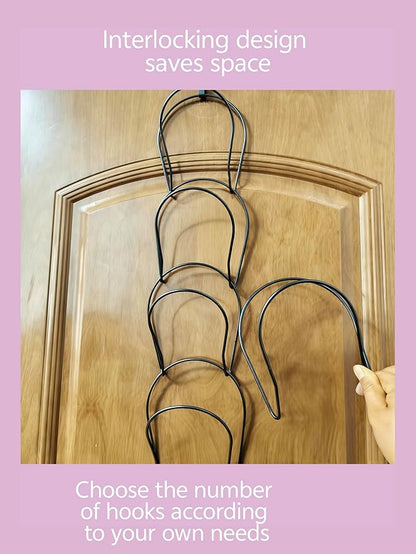 10 Piece Set Wig Organizer Wig Storage Rack, Saves Space, Used for Storing Wigs Behind Doors, Wardrobes, Walls, Bathroom Hat Racks, and Hanger Style Wigs (Black)