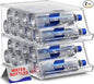 Sorbus Water Bottle Organizer for Fridge with Lid – Holds 9 Bottles – Stackable Drink Organizer for Refrigerator, Pantry, or Countertop – Clear BPA-Free Plastic Bottle Storage Holder