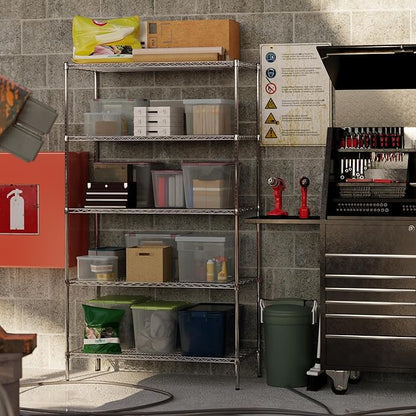 24" Deep x 48" Wide x 86" Height Wire Shelving Kit | 5-Tier | NSF Commercial Storage Rack Unit