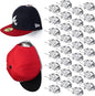 Modern JP Adhesive Hat Hooks for Wall (32-Pack) - Hat Rack for Baseball Caps, Minimalist Hat Display, Strong Hold Hat Hangers for Wall - USA Patented, Clear
