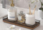 Wooden Decorative Tray, Oak 11.2" L Coffee Table Tray for Kitchen Countertop Soap Sponge Holder Candle Nightstand Table Centerpieces for Dining Room Decor Walnut
