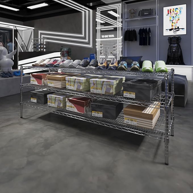 21" Deep x 72" Wide x 27" Height Wire Shelving Kit | 3-Tier | NSF Commercial Storage Rack Unit