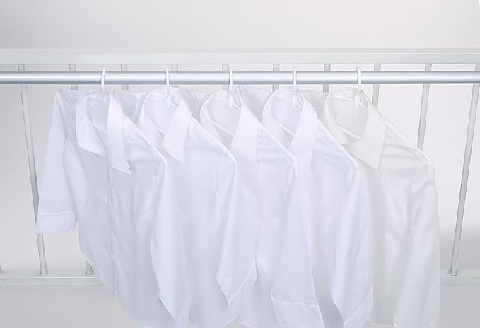 Towa Sangyo 25275 Laundry Clothes Drying Hanger, White, 16.1 x 0.5 x 7.3 inches (41 x 1.3 x 18.5 cm), MS Rotating Hook, Pack of 5