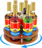 Rotating Coffee Syrup Organizer Rack,Syrup Bottle Stand Holder for Coffee Syrup Station,7 Bottles Storage Display Turntable Tray&Lazy Susan for Syrup,Liquor Wine in Kitchen Countertop