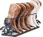 Western Horseshoe Boot Rack, Freestanding Metal Boot Stand for 3 Pairs, Adjustable Cowboy Boot Organizer with Texas Star Ends for Entryway or Mudroom, Gift for Cowboy Boot Lovers, Black