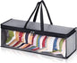 KEETDY Hat Organizer for Baseball Caps Holder Large Hat Storage Bag Rack with Double Carry Handles and Zipper Closure, Grey