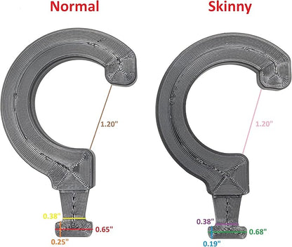 Cobra Buckle Belt Hanger Gear Mount Holder Storage Rack Tactical D Ring (Skinny, Orange)