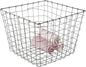 G.E.T. WB-304-MG Heavy Duty Iron Wire Utility Storage Bin/Basket, Square, 14" x 14" x 11"